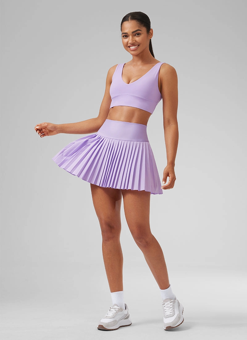 Feathery-Fit Soft High Waist Pleated Tennis Skirt 14''