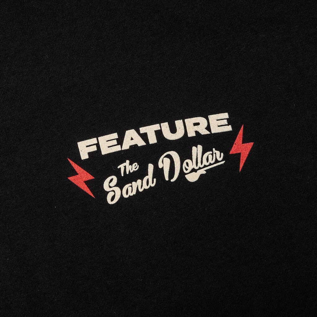 Feature x Sand Dollar Black Cat Tee - Black