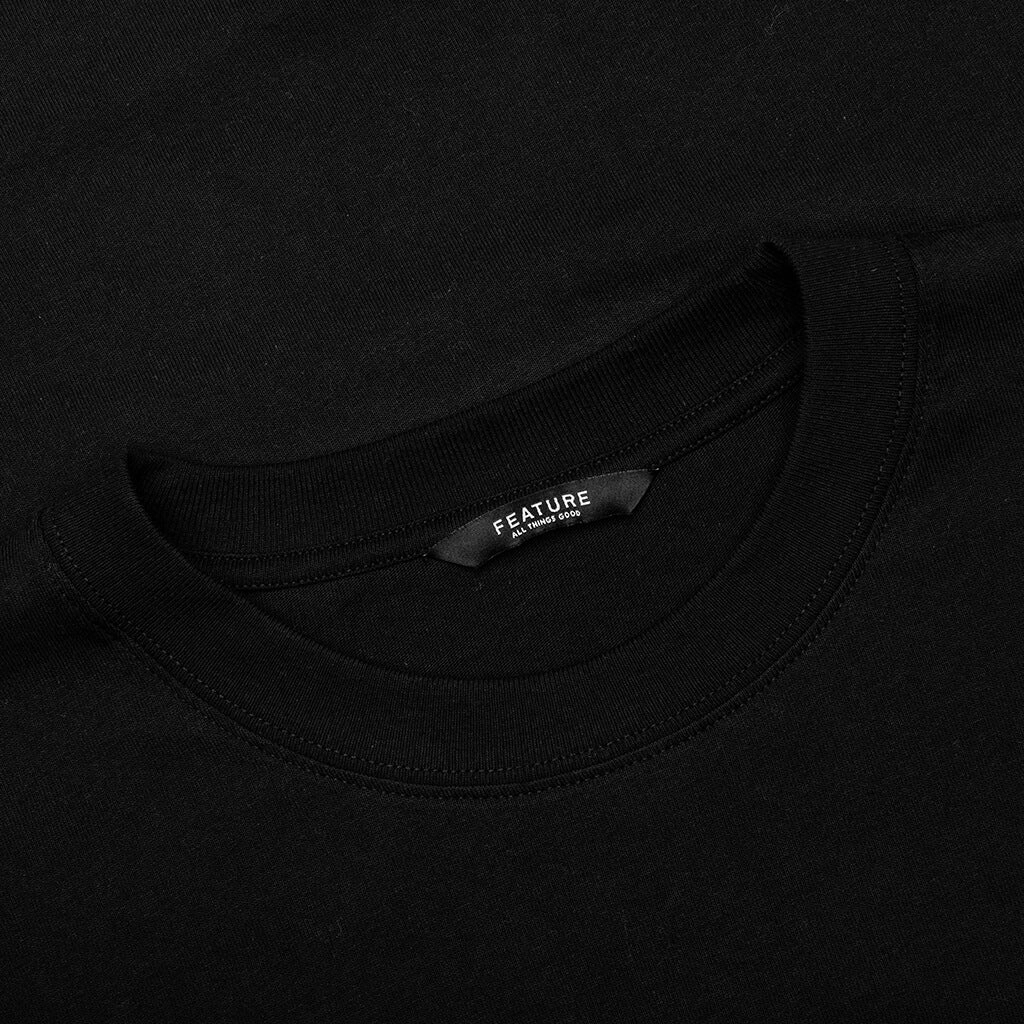Feature x Sand Dollar Black Cat Tee - Black