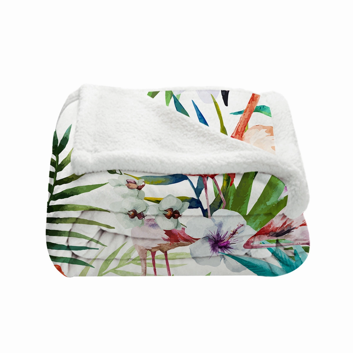 Flamingo Tropics Soft Sherpa Blanket