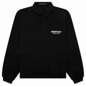 Fleece Polo - Black