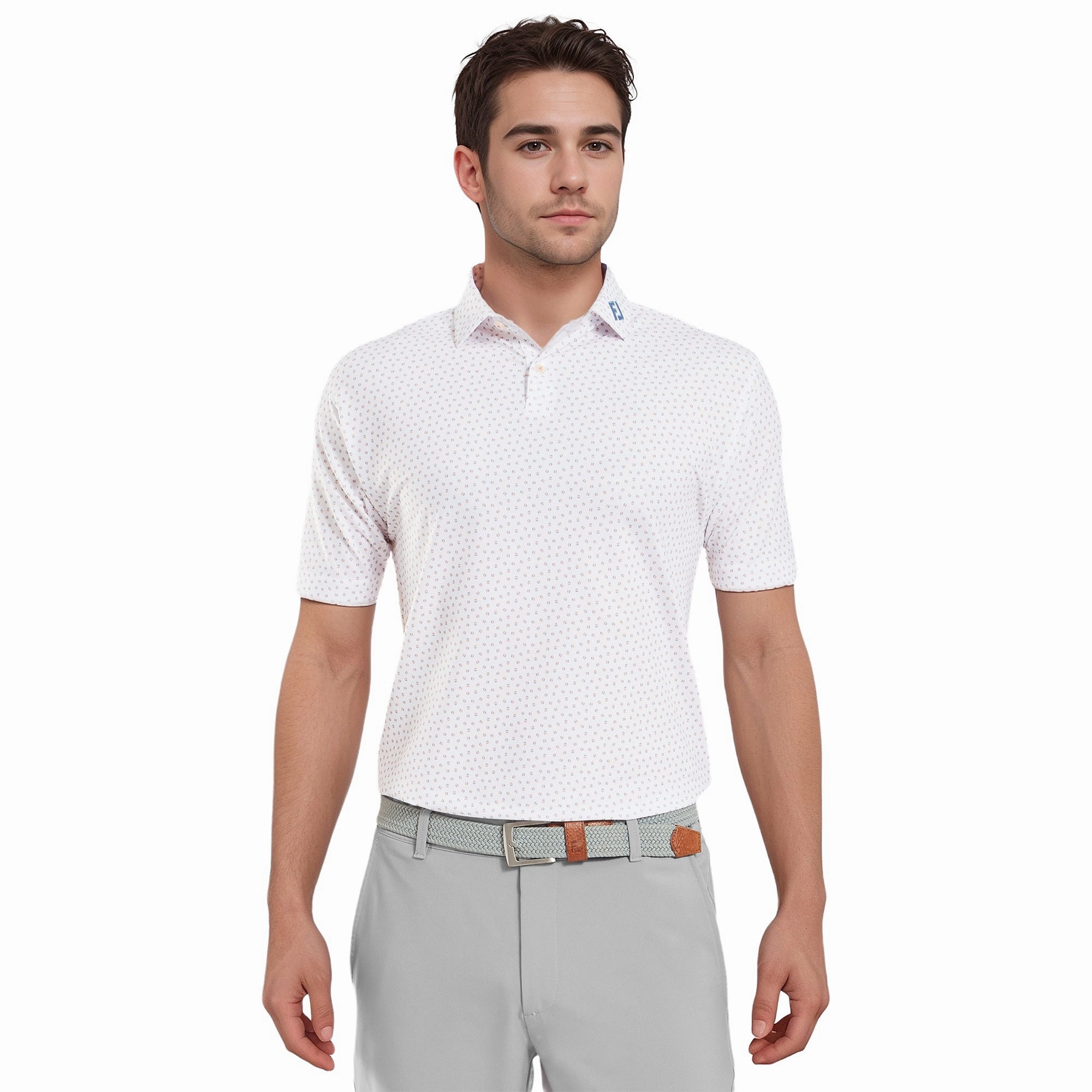 FootJoy Bounce Print Pique Golf Shirt