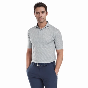 FootJoy Bounce Print Pique Golf Shirt