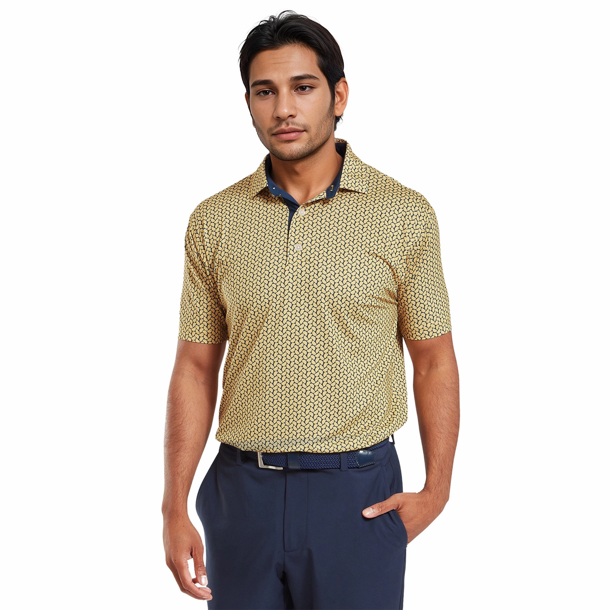 FootJoy Citrus Print Lisle Golf Shirt