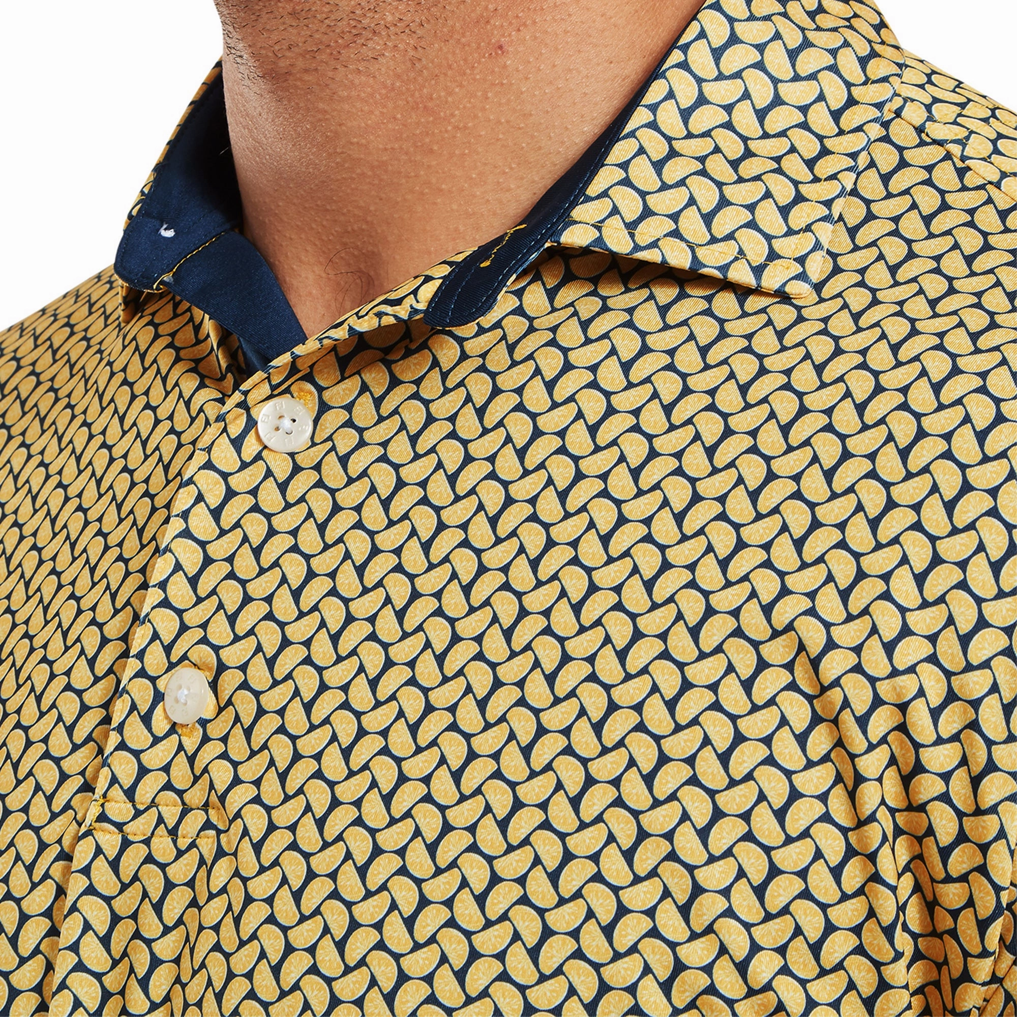 FootJoy Citrus Print Lisle Golf Shirt