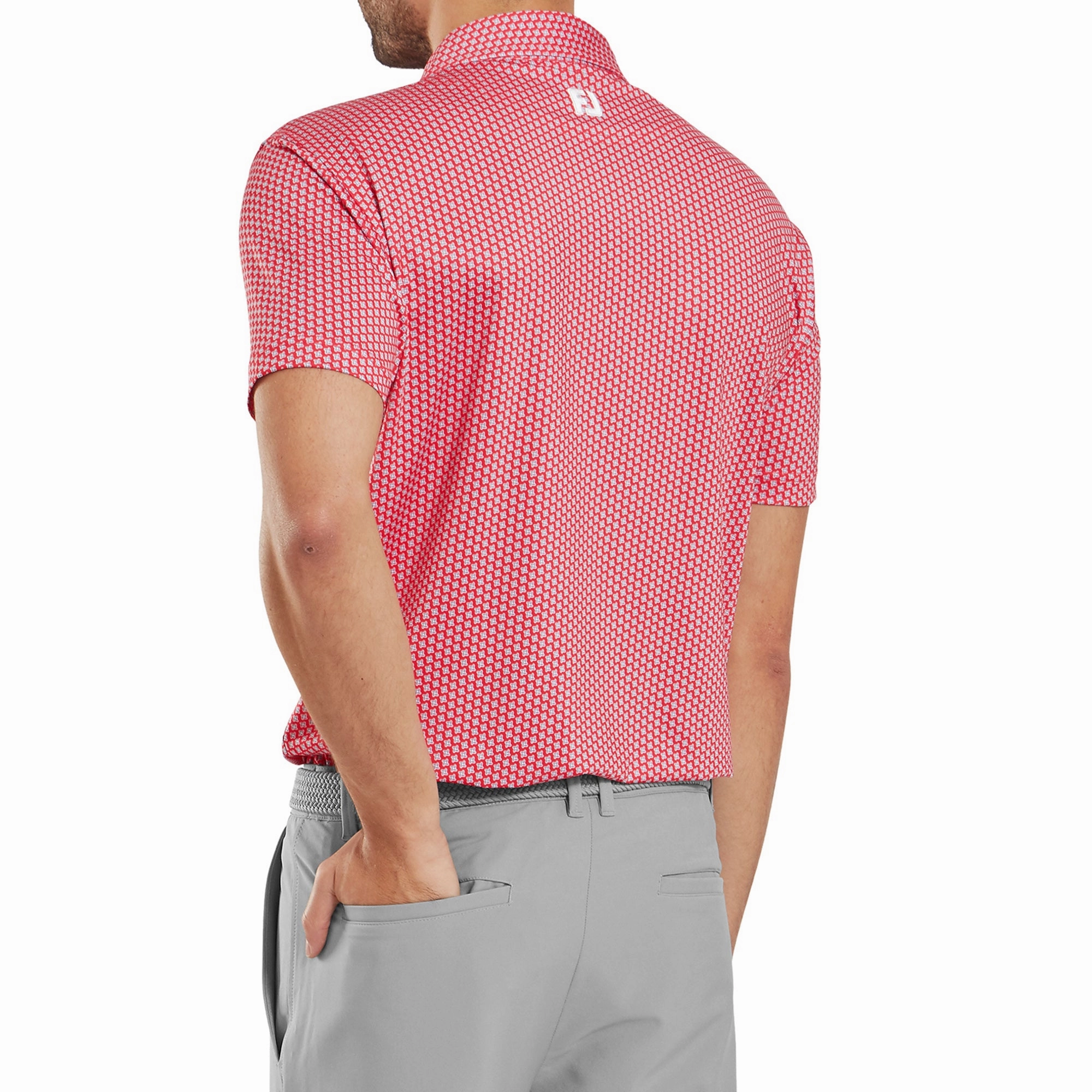 FootJoy Houndstooth Geo Lisle Golf Shirt