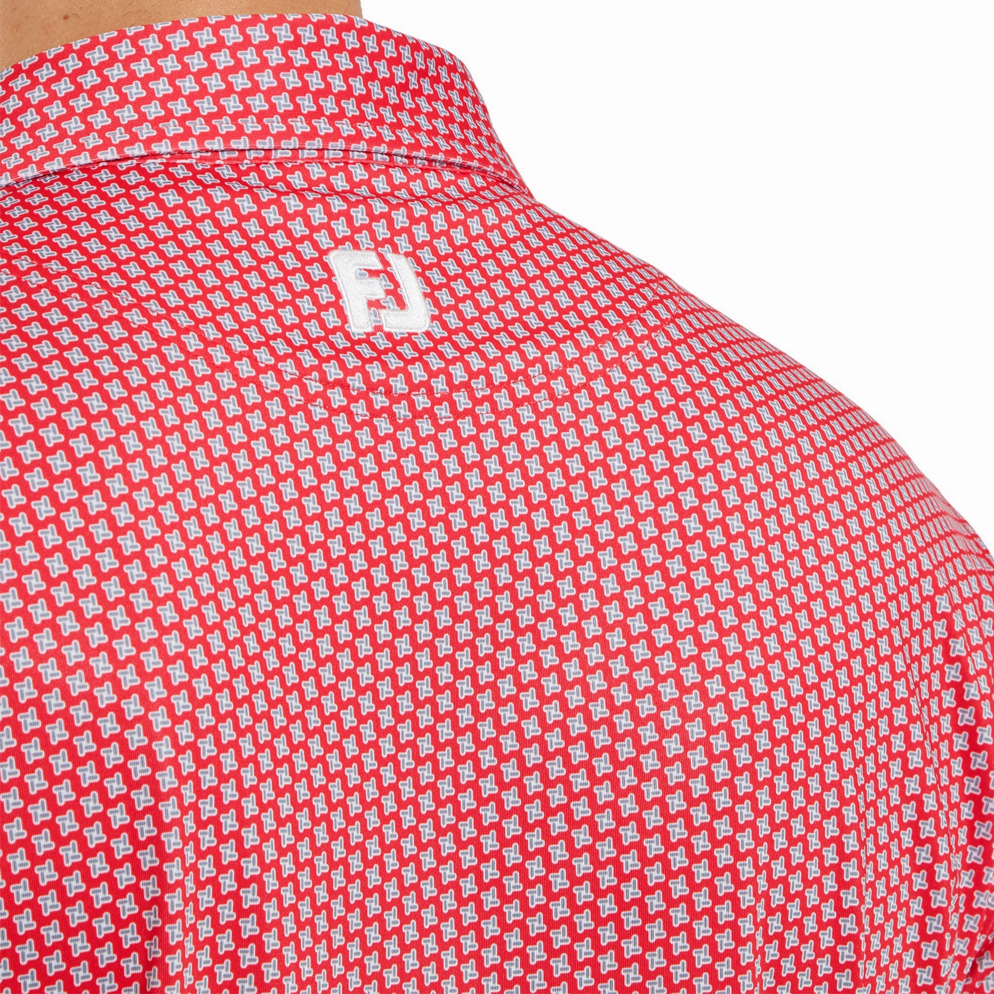 FootJoy Houndstooth Geo Lisle Golf Shirt