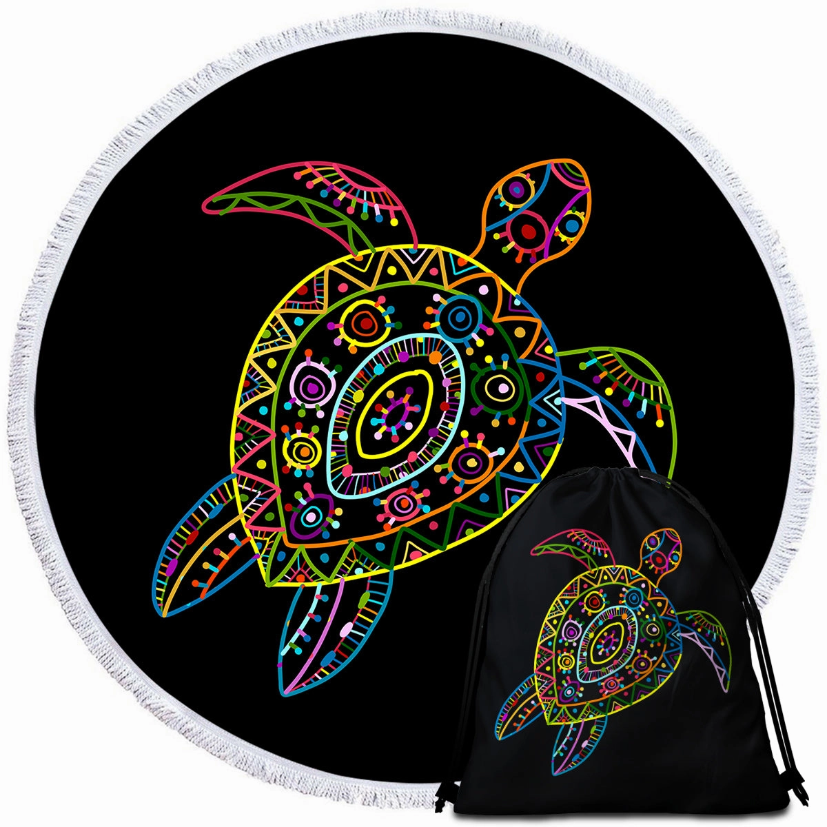 Free Spirit Turtle Towel   Backpack