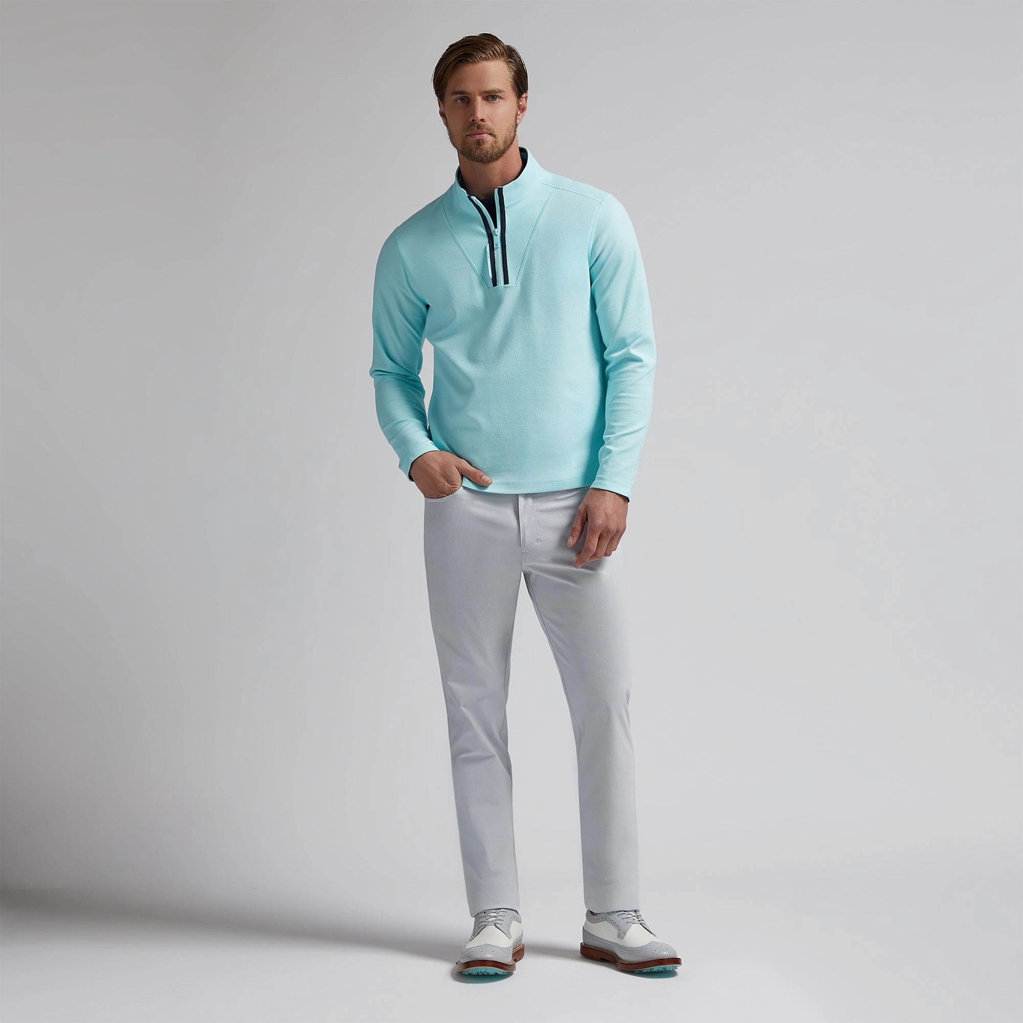G/FORE Double Knit Waffle Stitch 1/4 Zip
