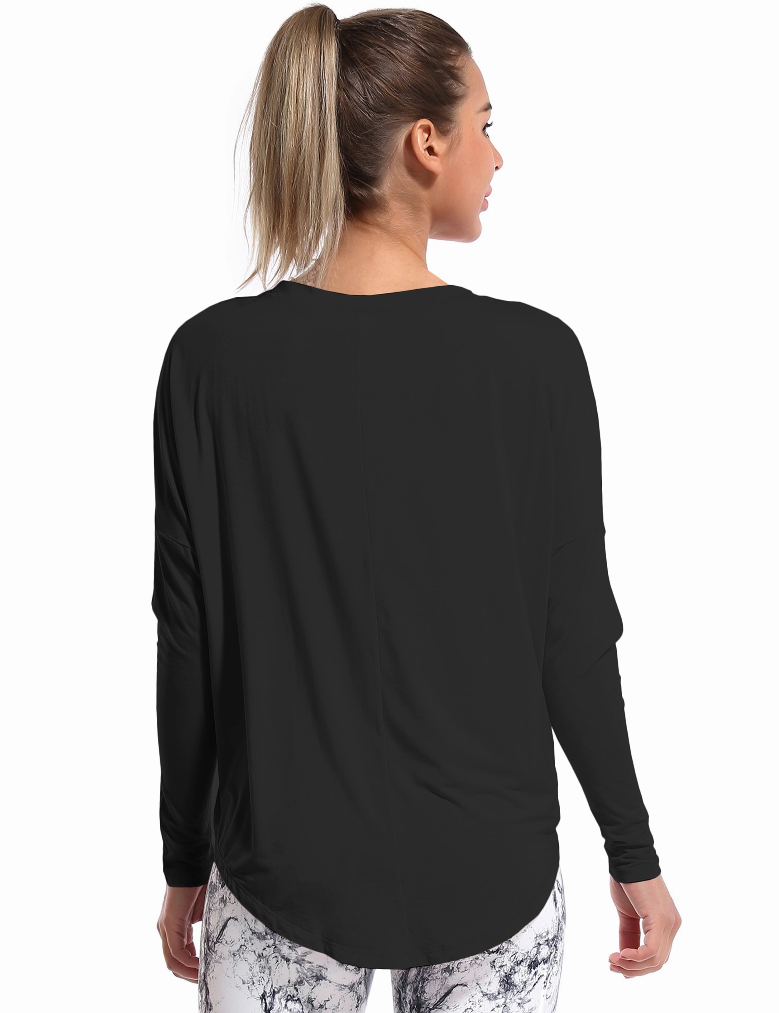 Golf Batwing Tunic Tops black_Golf