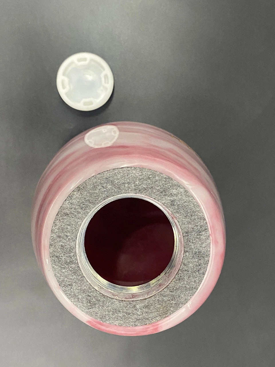 Grecian Cultured Marble Urn in Wild Rose