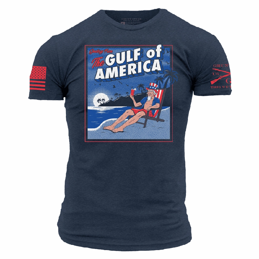 Greetings From The Gulf Of America T-Shirt - Midnight Navy