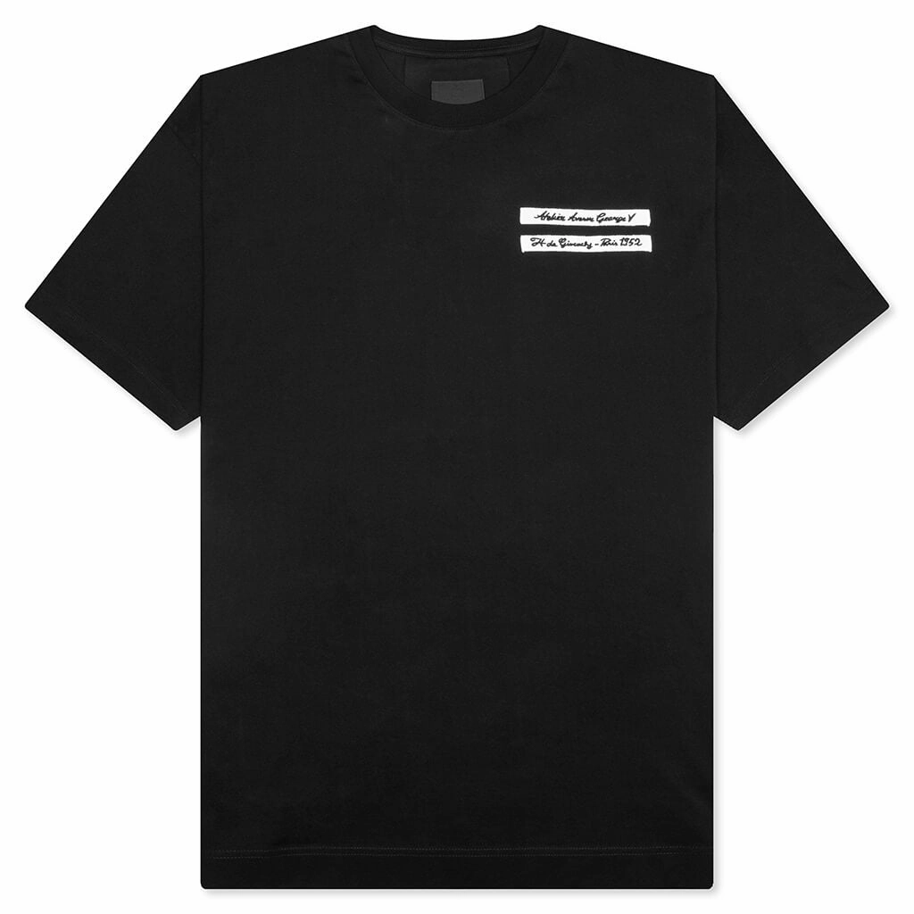 Gros Grain in Cotton T-Shirt - Black