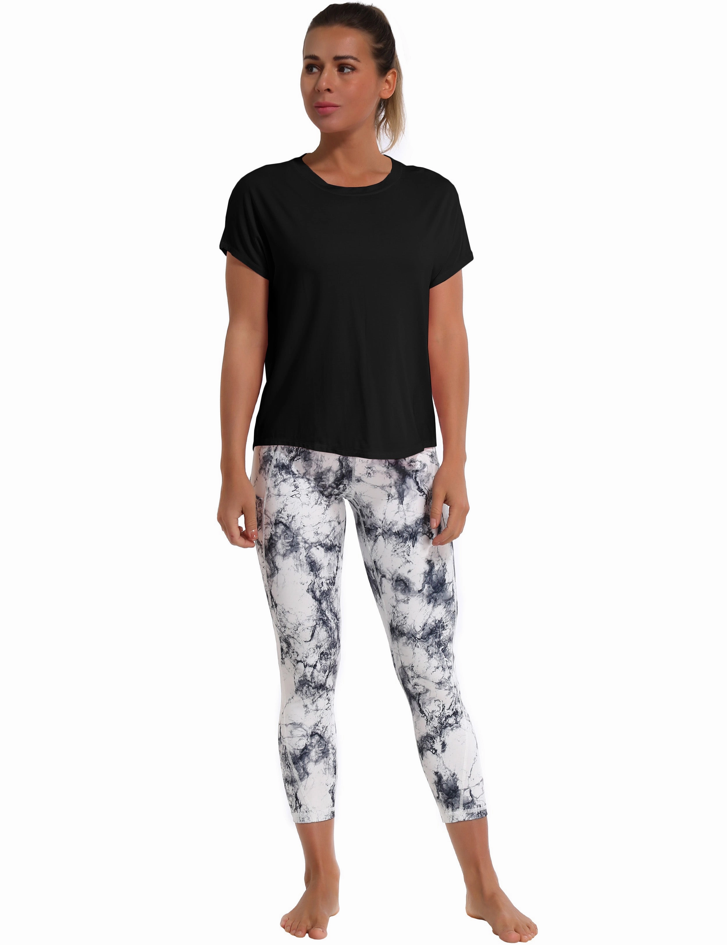 Hip Length Short Sleeve Shirt black_Golf