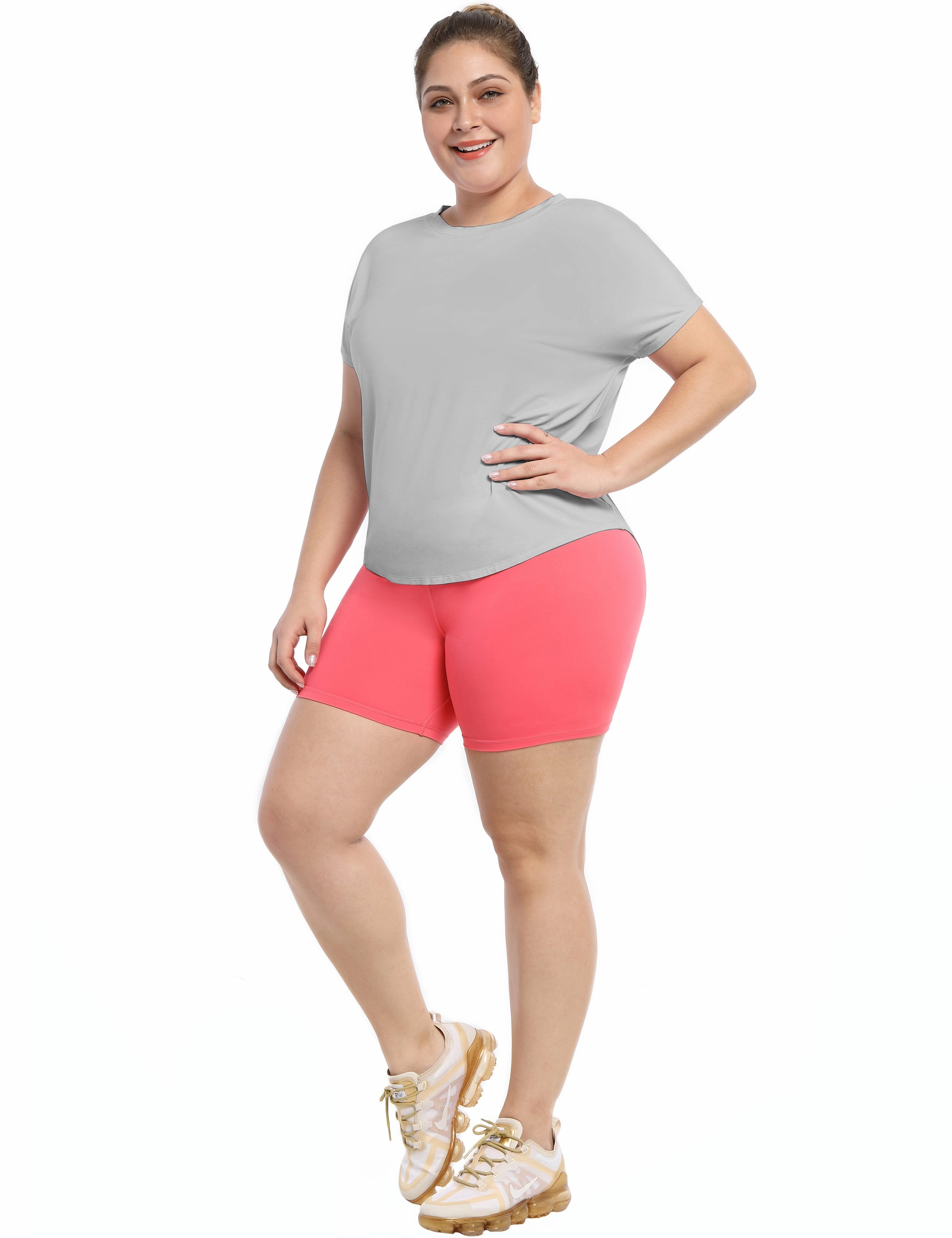 Hip Length Short Sleeve Shirt lightgray_Golf