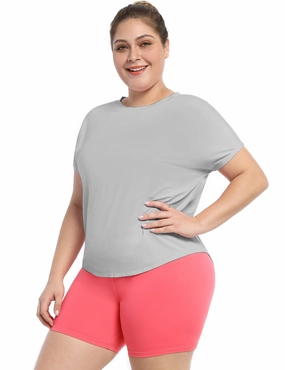 Hip Length Short Sleeve Shirt lightgray_Golf