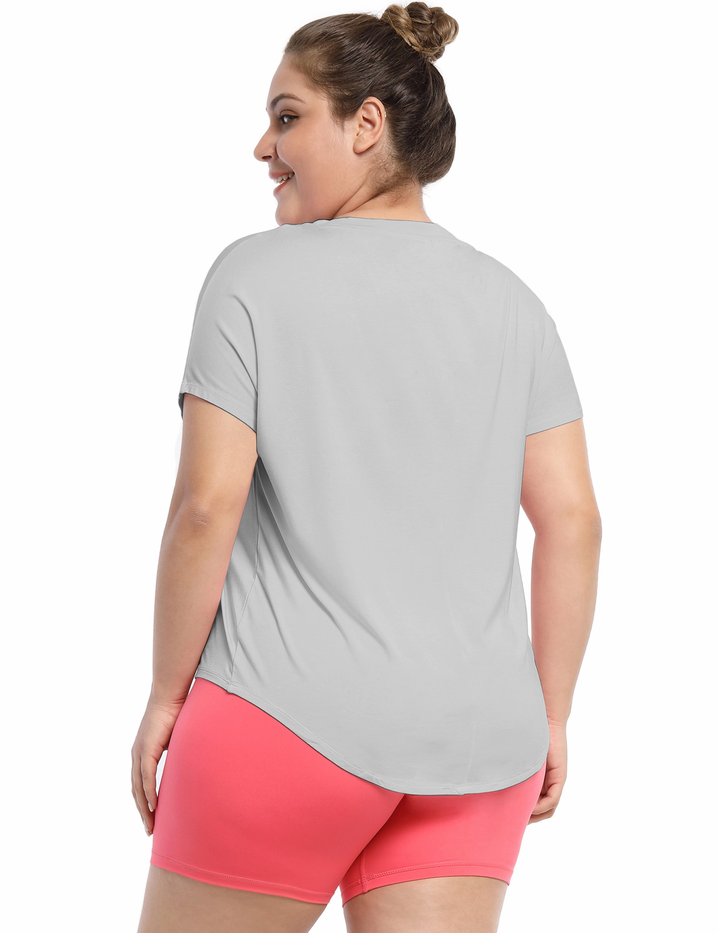 Hip Length Short Sleeve Shirt lightgray_Golf