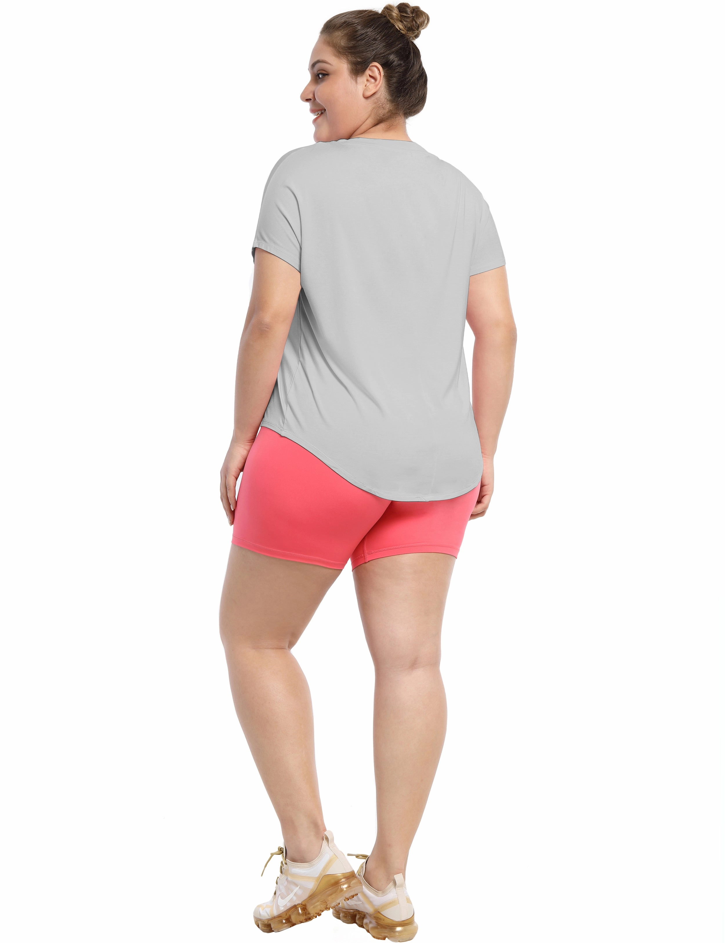 Hip Length Short Sleeve Shirt lightgray_Golf