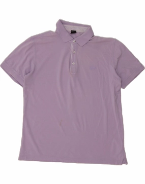 HUGO BOSS Mens Polo Shirt XL Purple Cotton