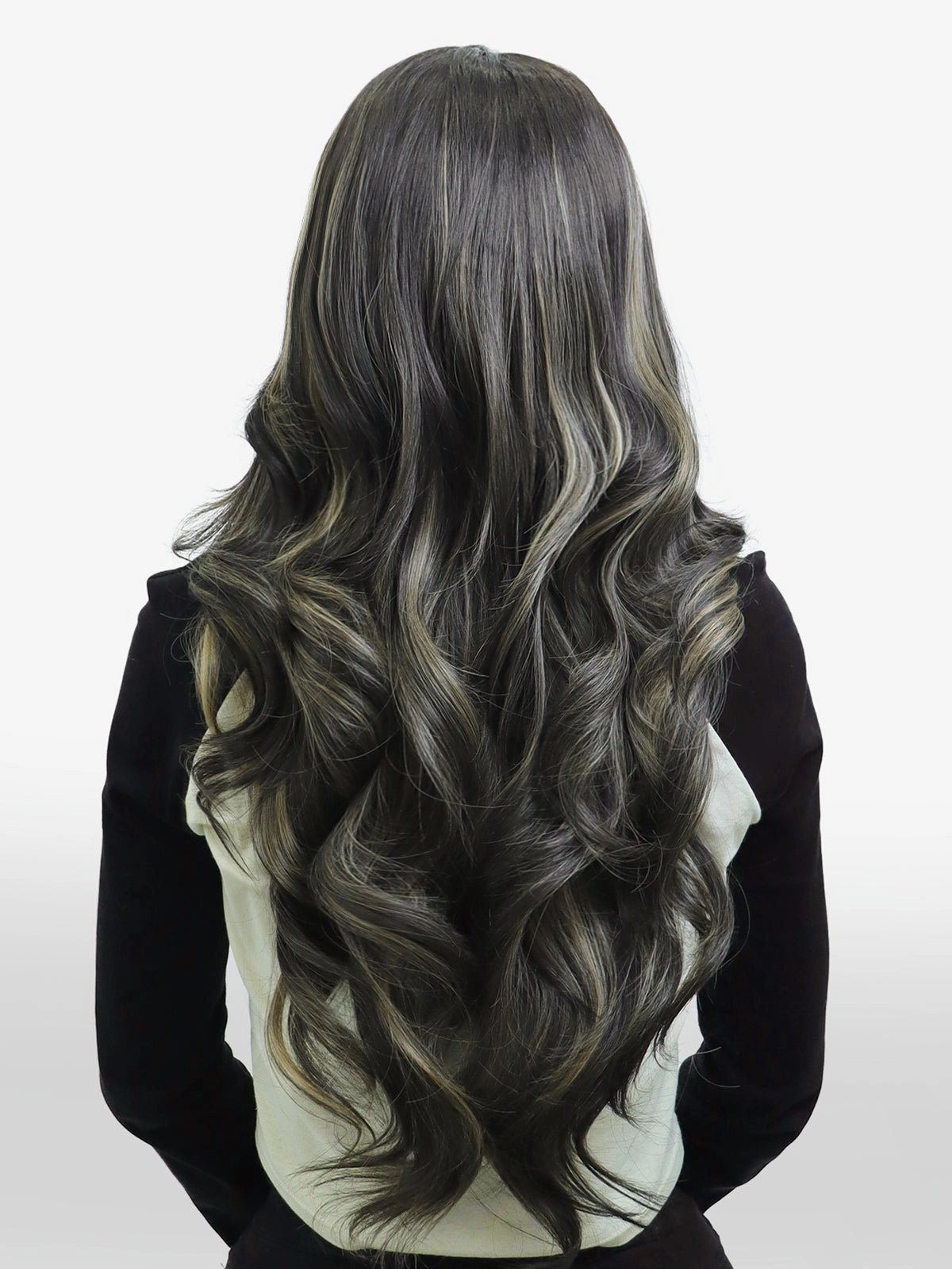 IMstyle Chrissy Tea Black with Highlight 28inches layer Cut Free part Lace Front Wig Daily-F100-2450 (ELSA)