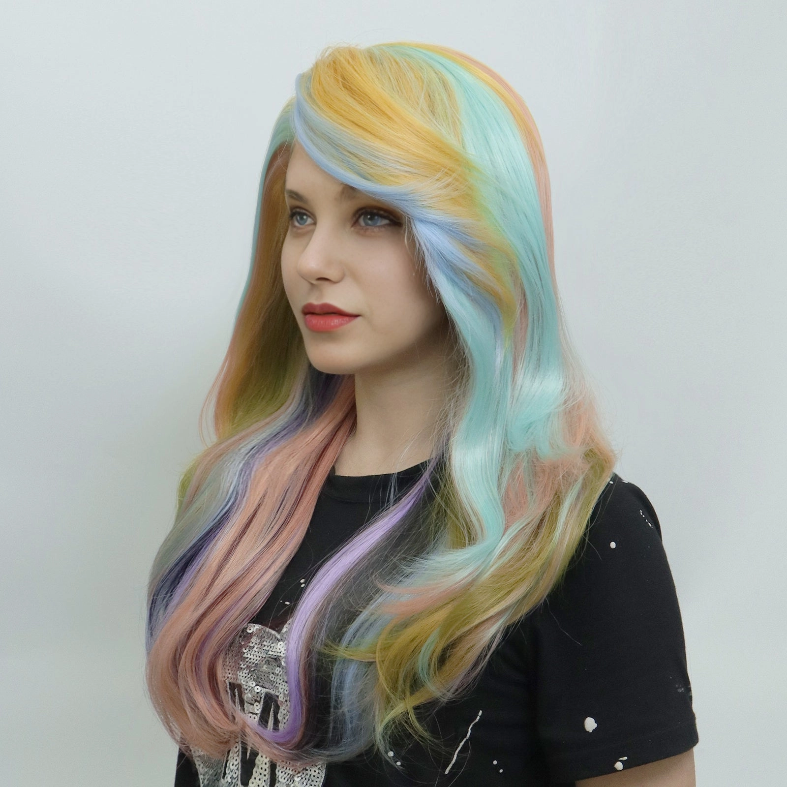 IMstyle Doreen Glueless 13*3 free parting with colorful color and layer wavy style