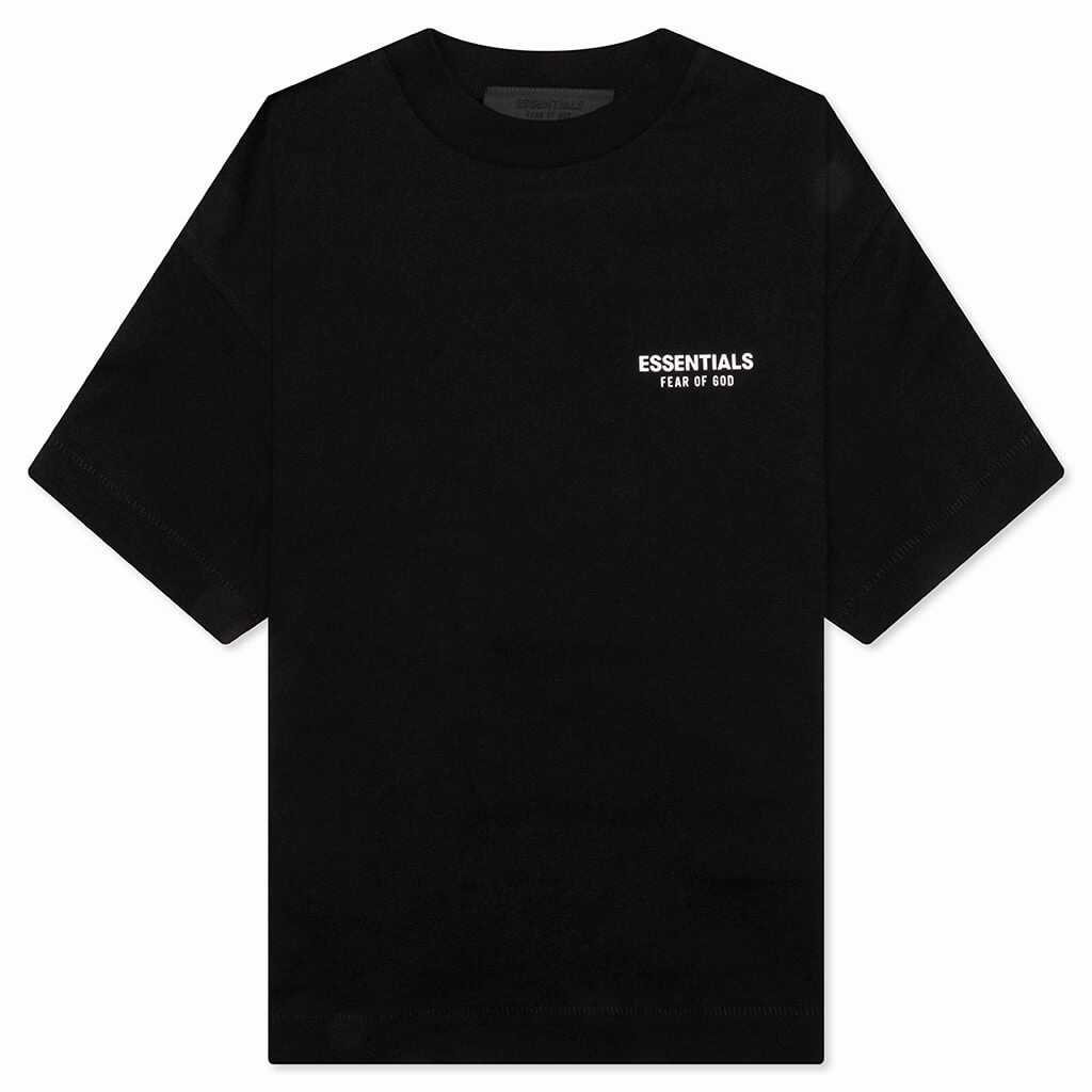 Kid's Jersey Crewneck Tee - Black