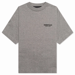 Kid's Jersey Crewneck Tee- Heather Gray