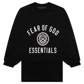Kid's Jersey Long Sleeve Tee - Black
