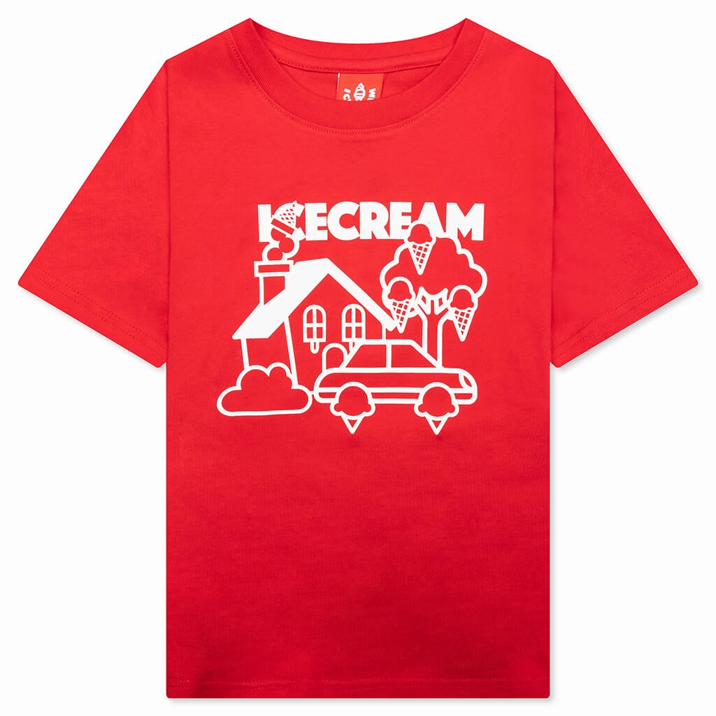 Kids Home S/S Tee - Racing Red