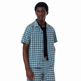 Lacoste Chequered Button Up Golf Shirt