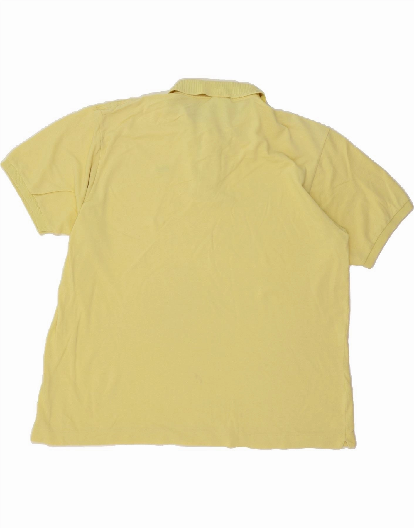 LACOSTE Mens Polo Shirt Size 8 3XL Yellow Cotton