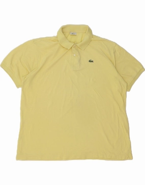LACOSTE Mens Polo Shirt Size 8 3XL Yellow Cotton
