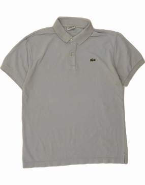 LACOSTE Mens Slim Fit Polo Shirt Size 5 Large Blue Cotton