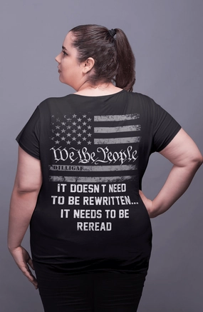 Ladies Full Figure We the People...VNeck  Tee