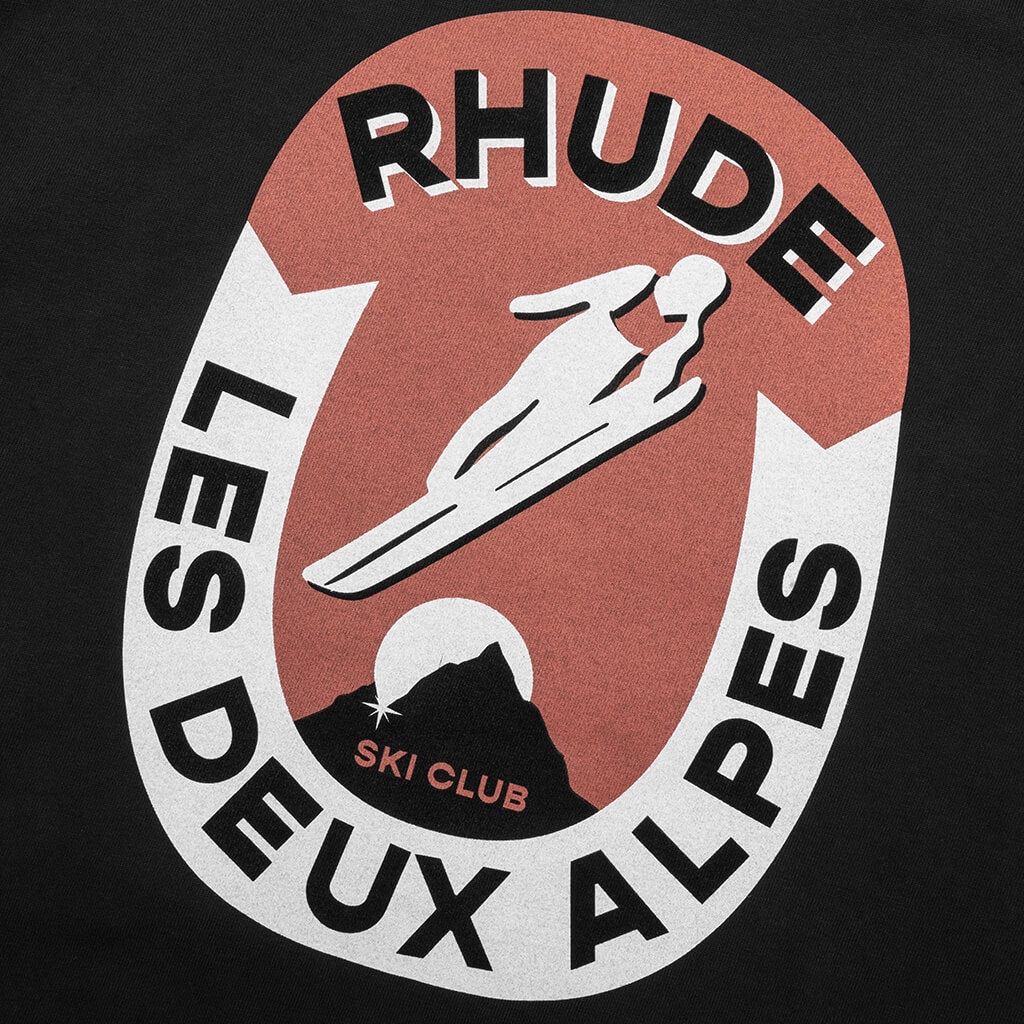 Les Deux Alpes Tee - Vintage Black