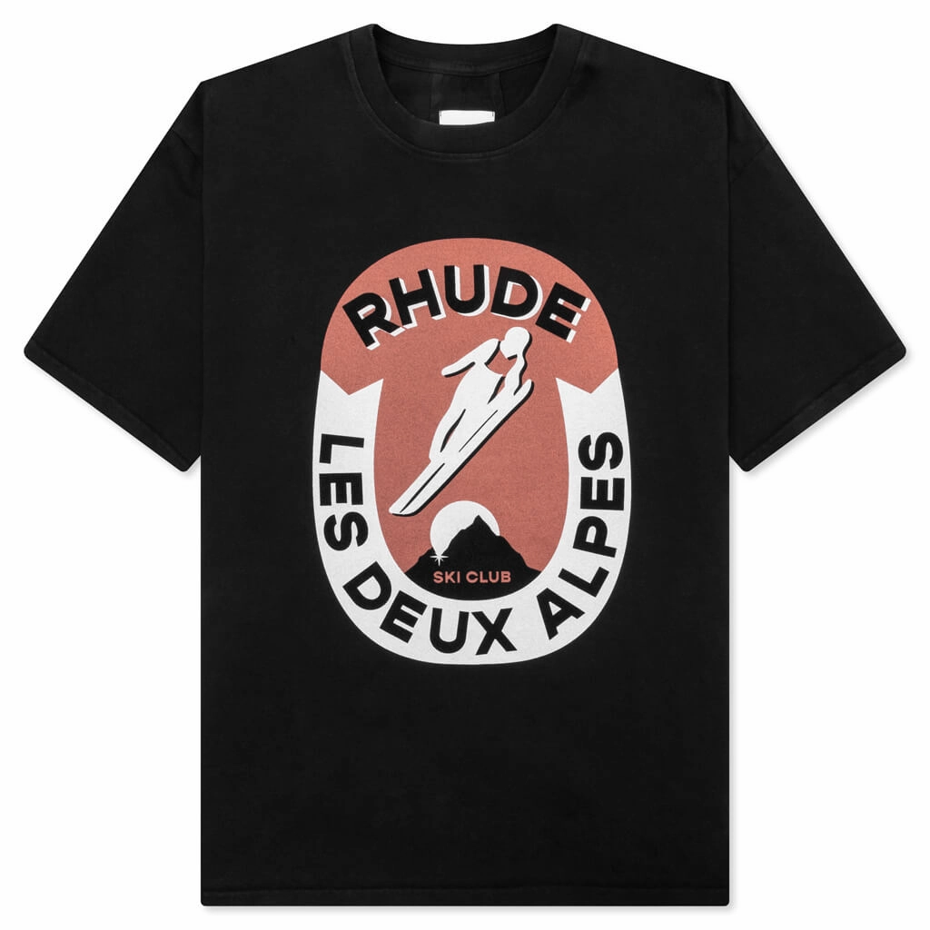 Les Deux Alpes Tee - Vintage Black