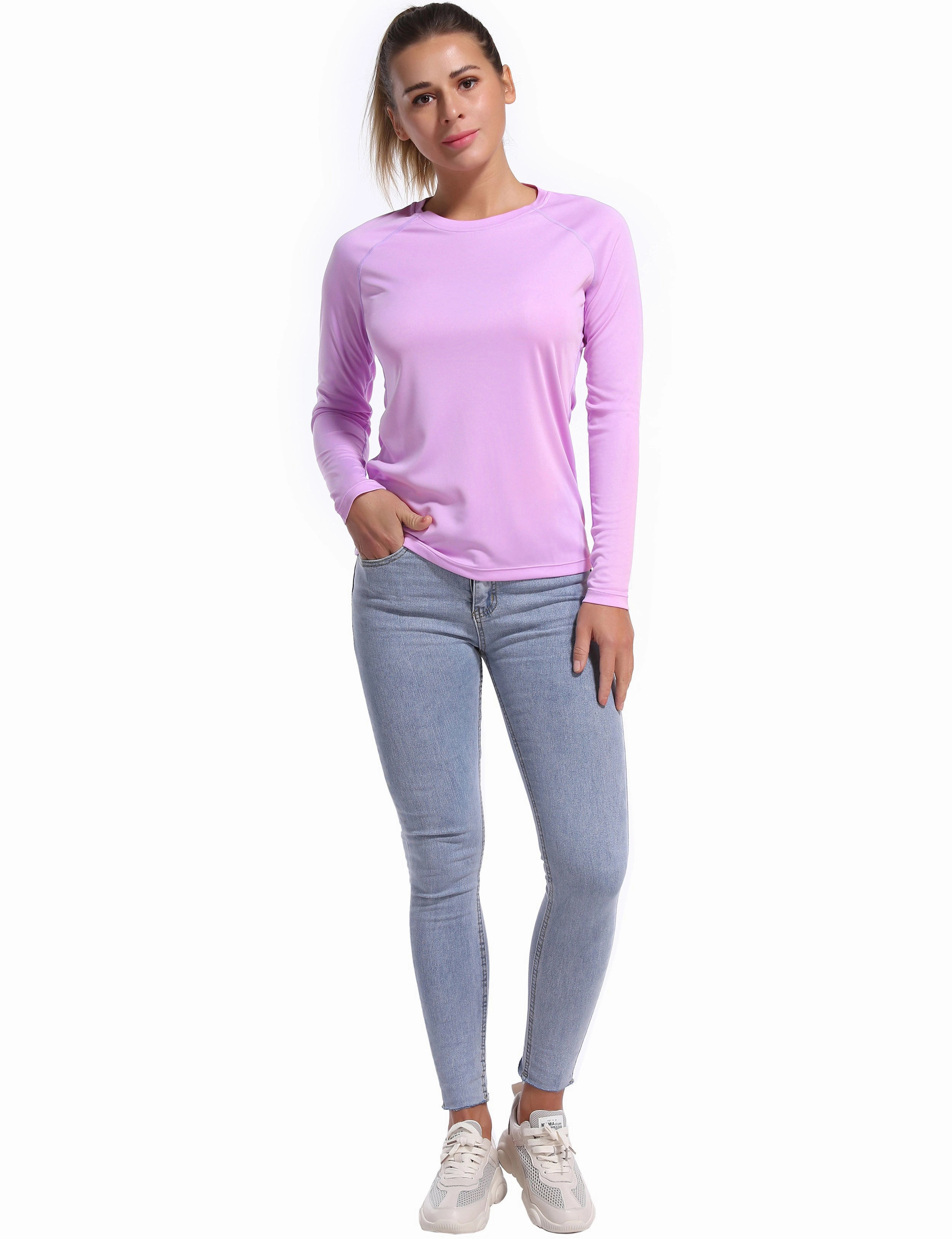 Long Sleeve Athletic Shirts purple_Gym