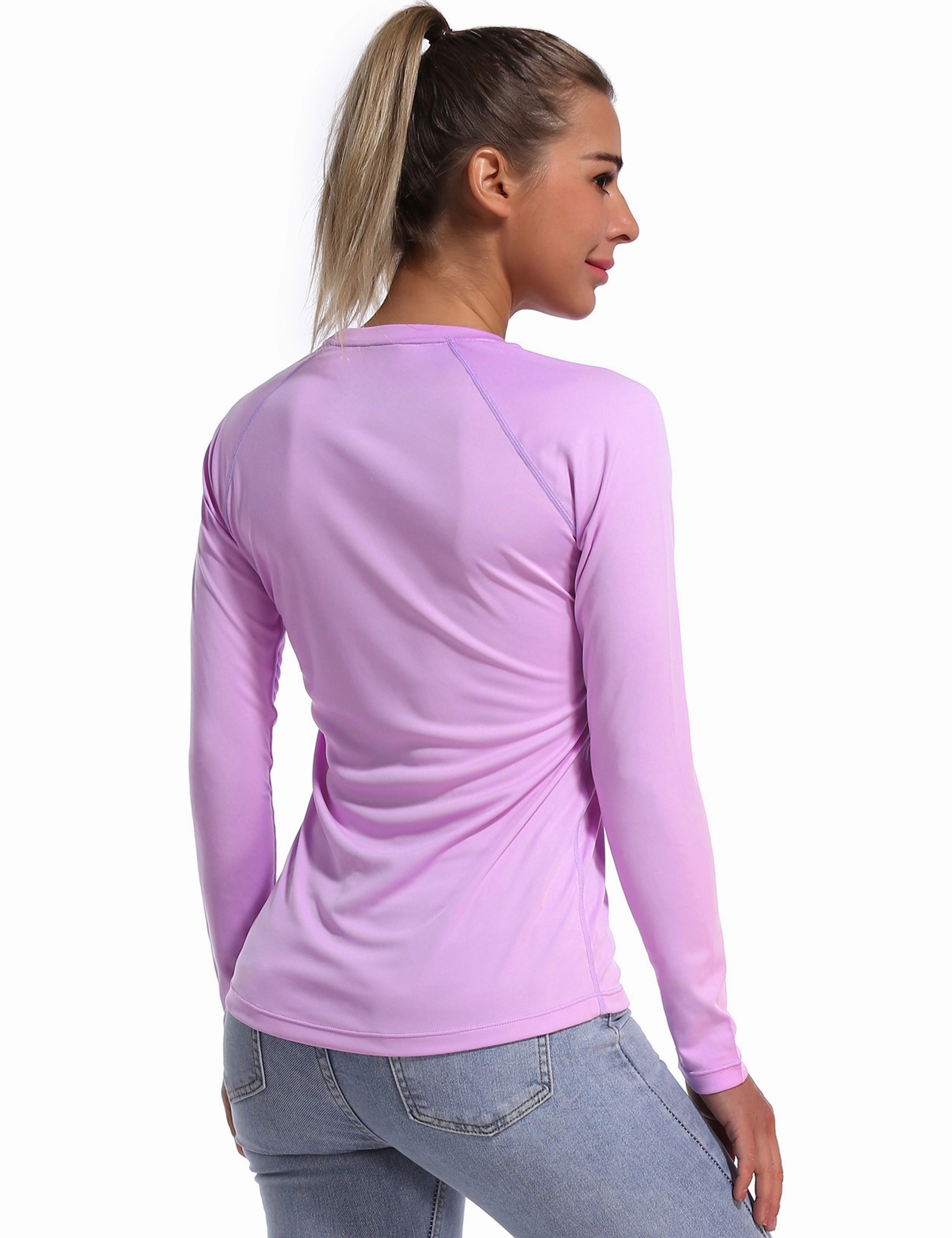 Long Sleeve Athletic Shirts purple_Gym