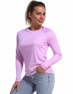 Long Sleeve Athletic Shirts purple_Gym