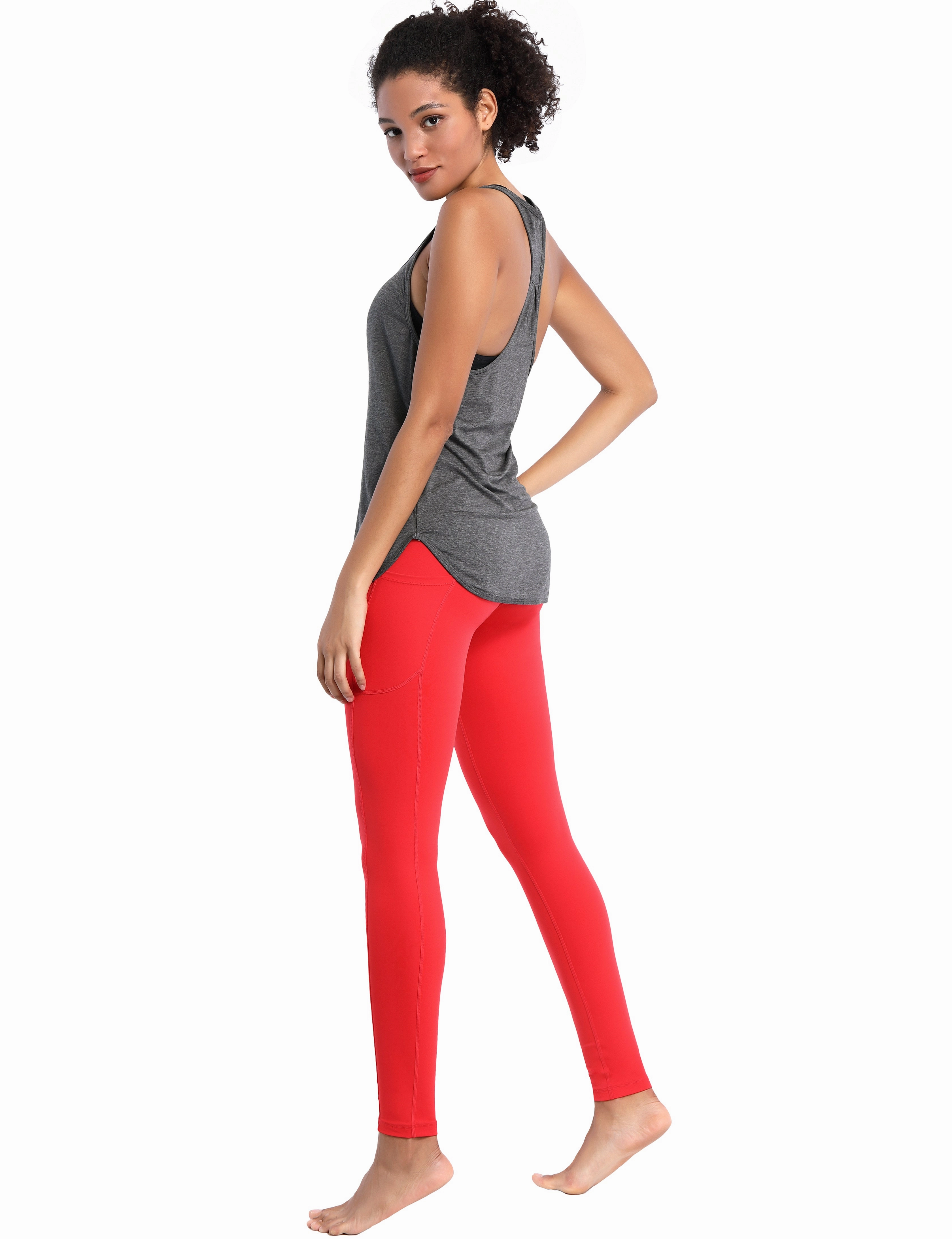 Loose Fit Racerback Tank Top heathercharcoal_Golf