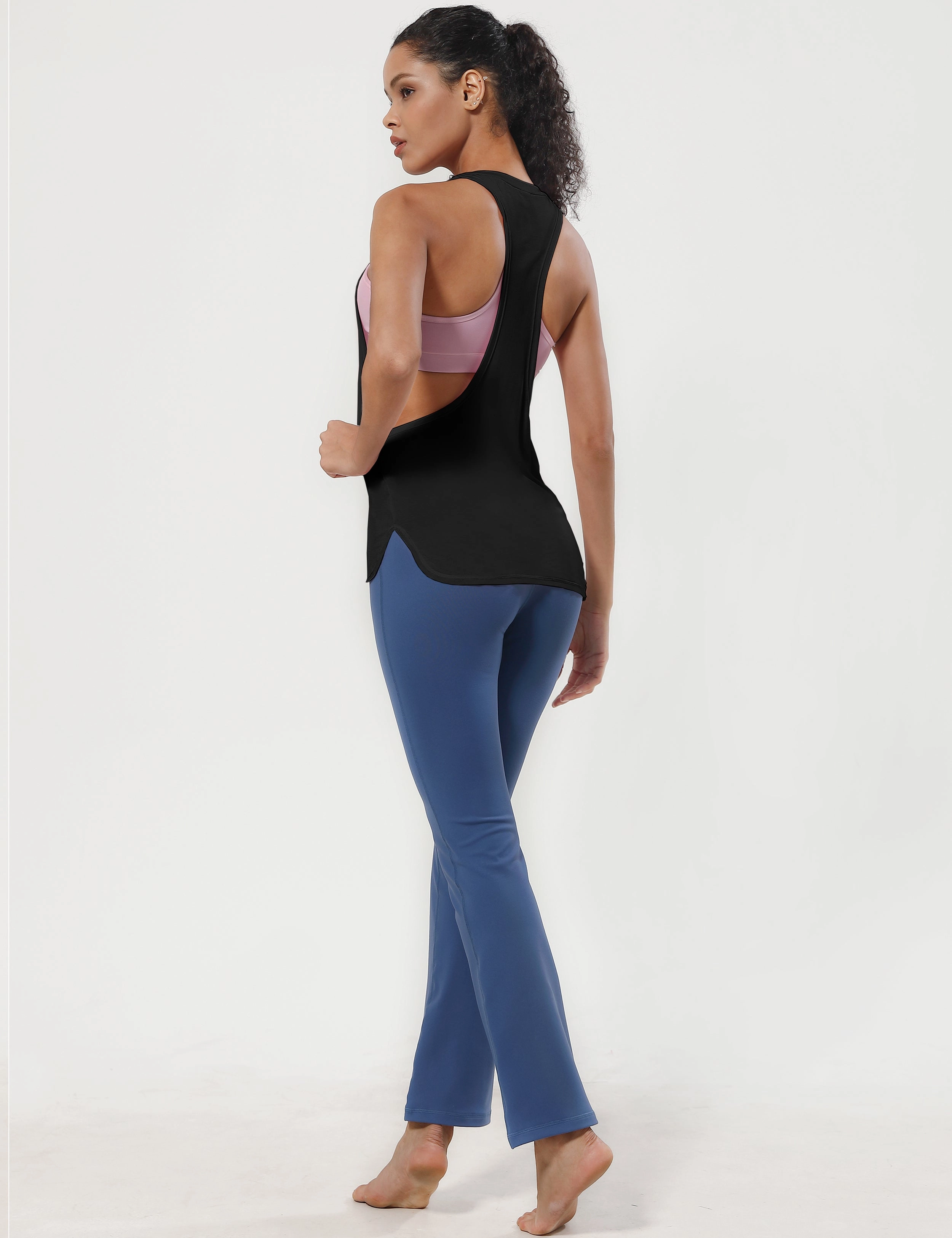Low Cut Loose Fit Tank Top black ins_Golf