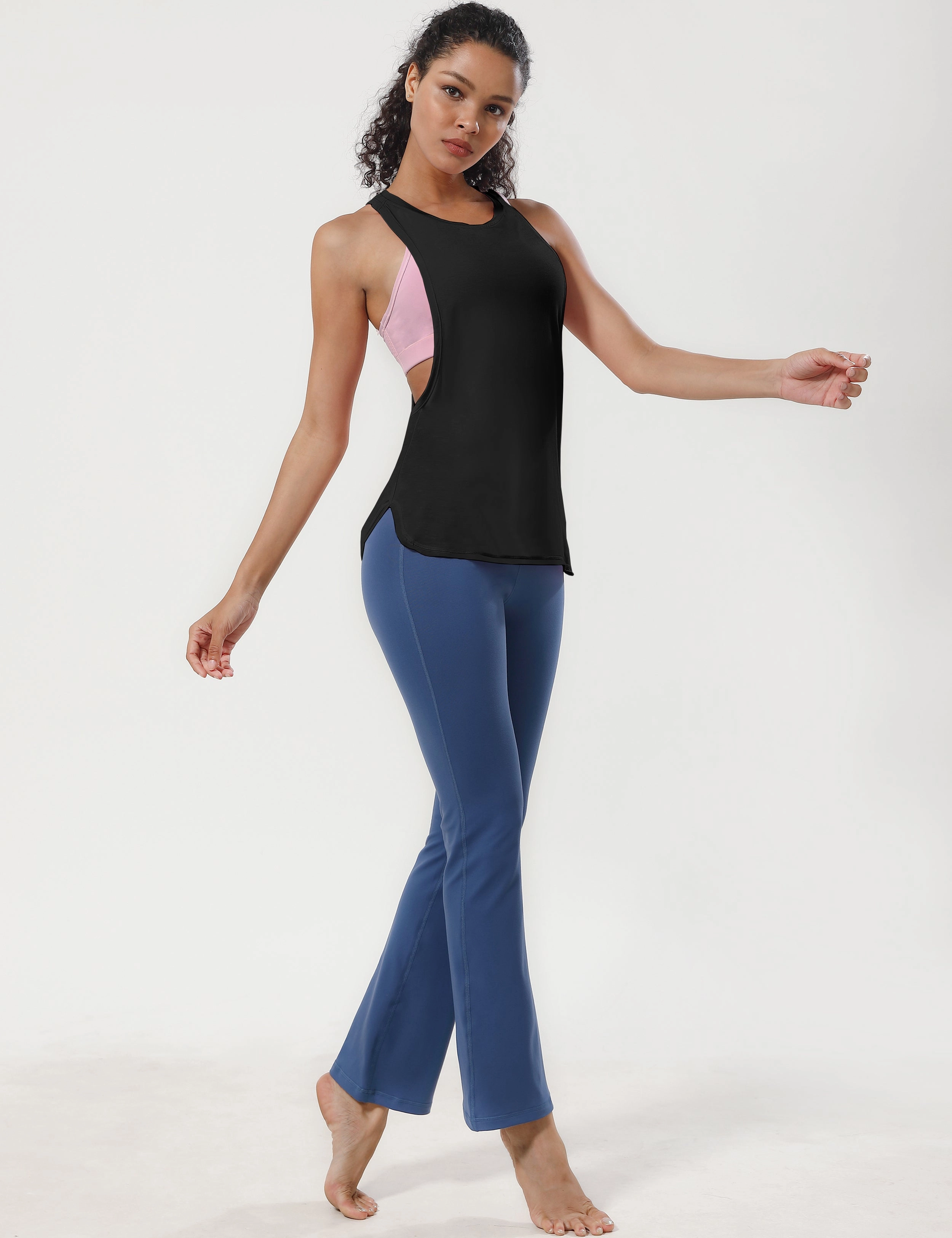 Low Cut Loose Fit Tank Top black ins_Golf
