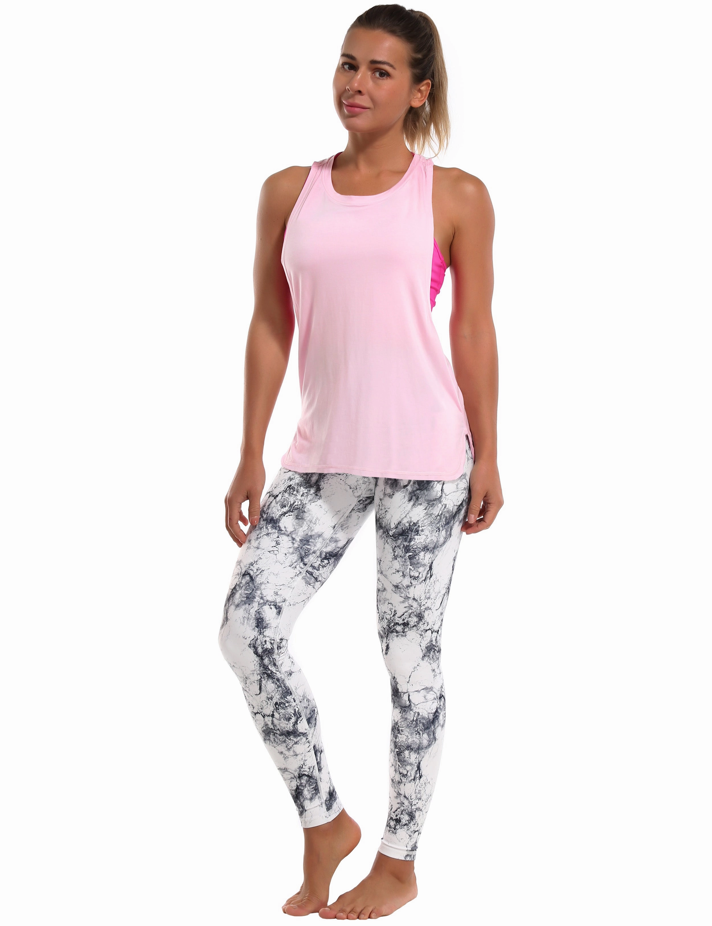 Low Cut Loose Fit Tank Top lightpink_Golf