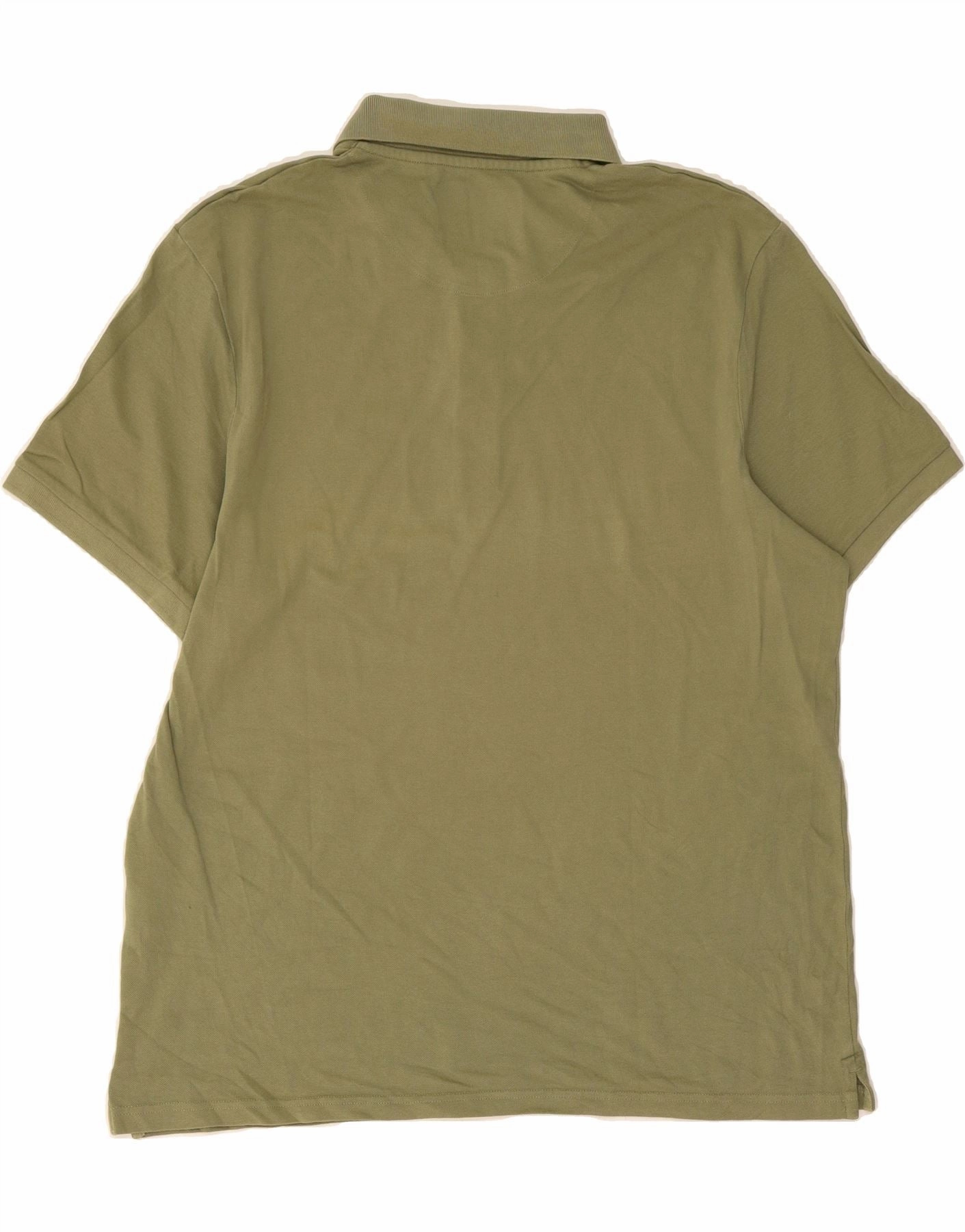 LYLE & SCOTT Mens Polo Shirt 2XL Green Cotton