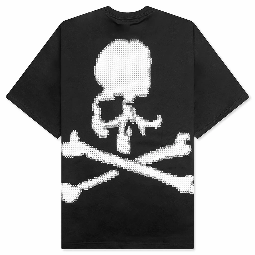 Micro Skull Knit T-Shirt - Black