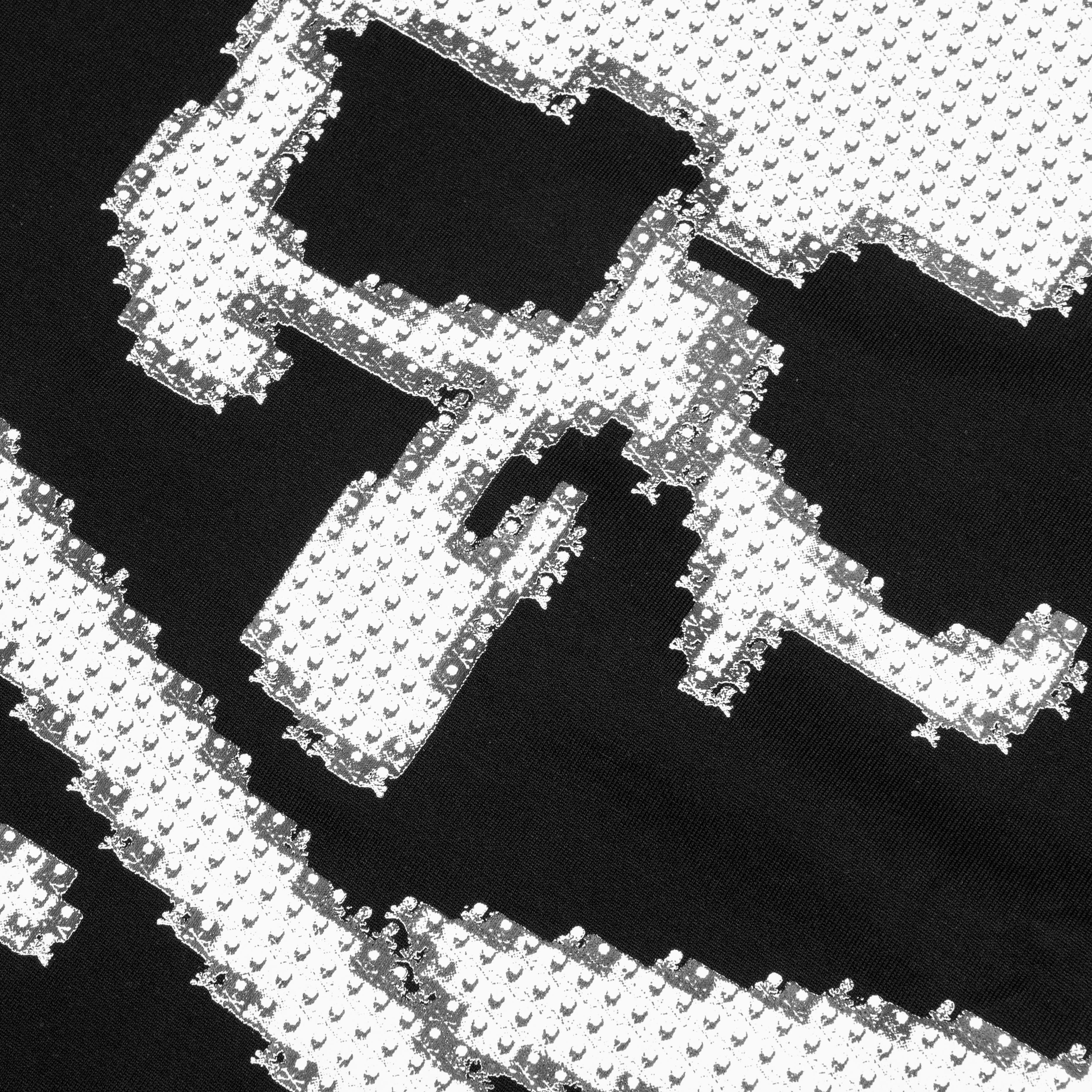 Micro Skull Knit T-Shirt - Black