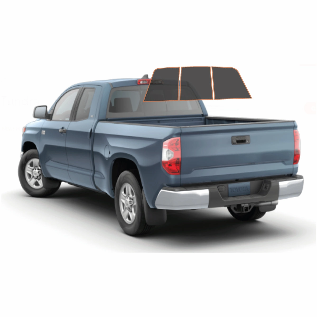 MotoShield Pro Premium Professional 2mil Precut Ceramic Window Tint Film for 2007-2021 Toyota Tundra Double Cab — (3pc Rear Windshield 25%)   Lifetime Warranty