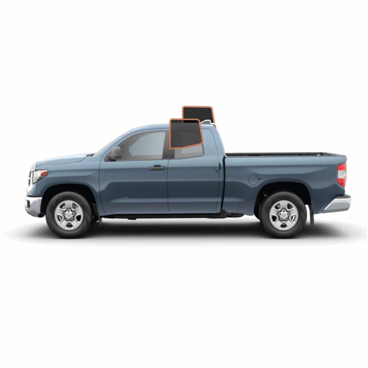 MotoShield Pro Premium Professional 2mil Precut Ceramic Window Tint Film for 2007-2021 Toyota Tundra Double Cab — (Rear Driver/ Passenger 15%)   Lifetime Warranty