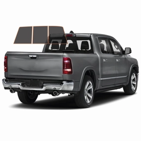 MotoShield Pro Premium Professional 2mil Precut Ceramic Window Tint Film for 2009-2018 Dodge Ram 1500 Crew Cab — (3pc Rear Windshield 5%)   Lifetime Warranty