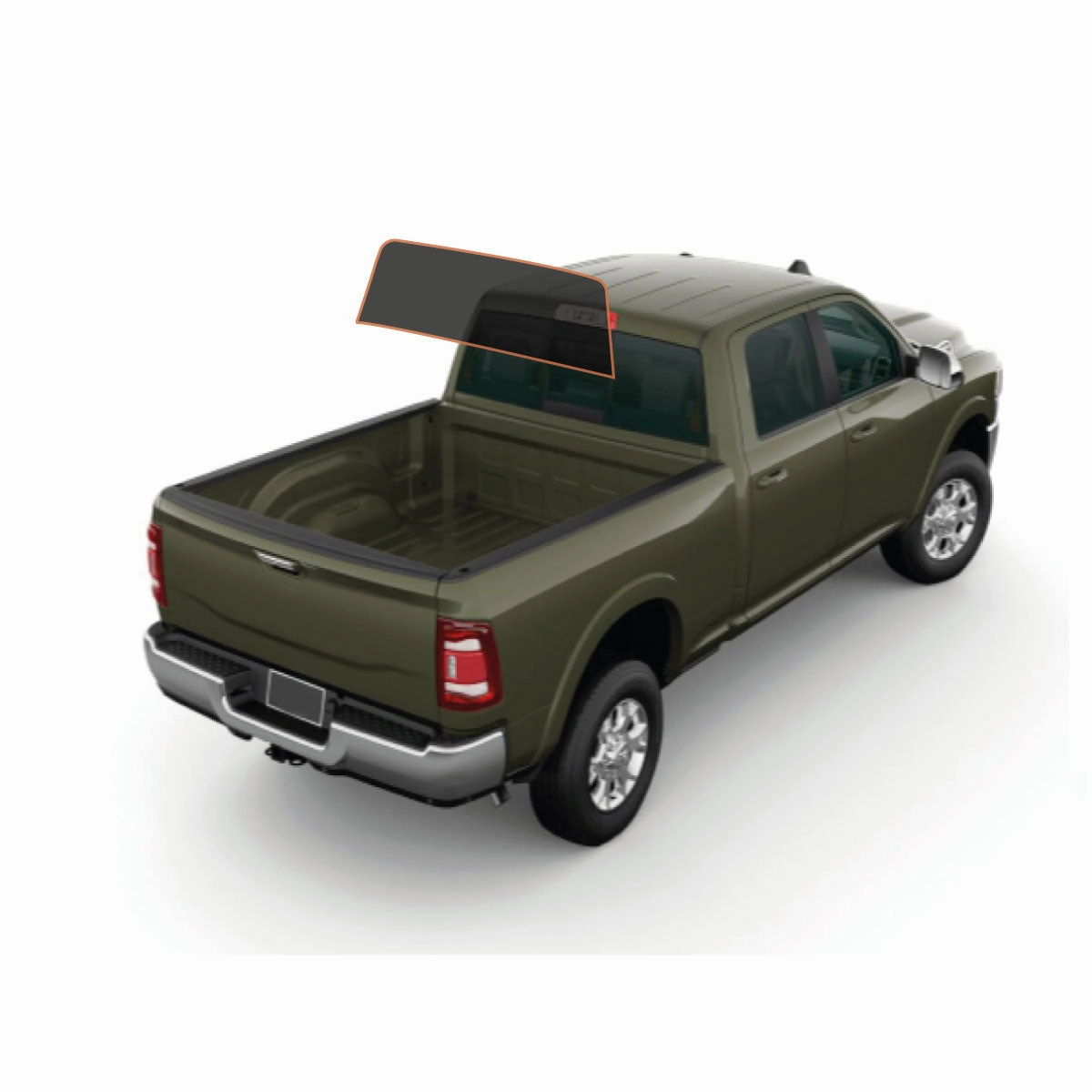 MotoShield Pro Premium Professional 2mil Precut Ceramic Window Tint Film for 2009-2018 Dodge Ram 1500 Quad Cab — (Rear Windshield 5%)   Lifetime Warranty